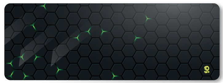 BRobotix 6007099 alfombrilla para ratón Cojín de ratón para Juegos Negro, Verde