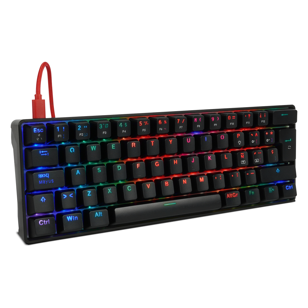 Game Factor KBG560 teclado Juego USB QWERTY Español Negro