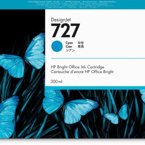 HP Cartucho de tinta DesignJet 727 cian de 300 ml