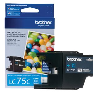 Brother LC75C cartucho de tinta 1 pieza(s) Original Alto rendimiento (XL) Cian