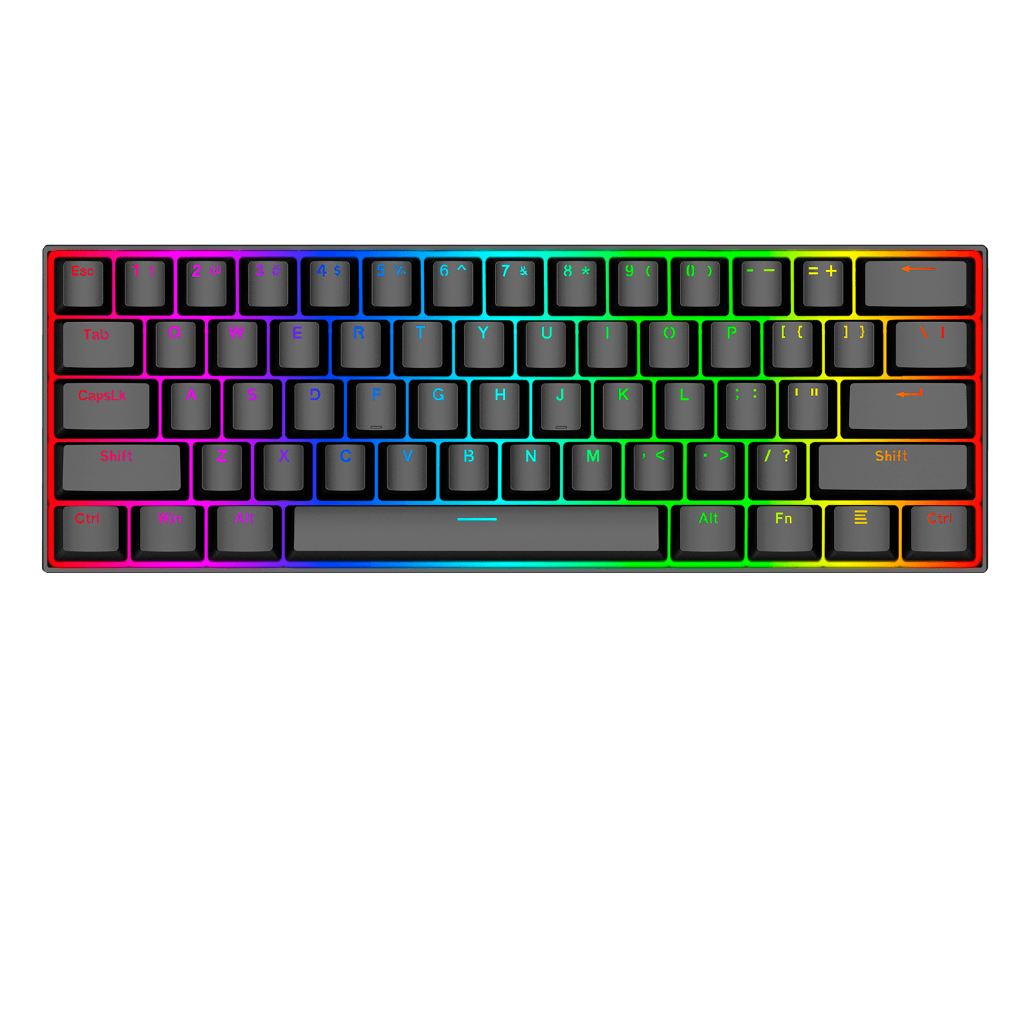 REDRAGON K630RGB RED DRAGONBORN, Teclado mecanico 60% switches Red