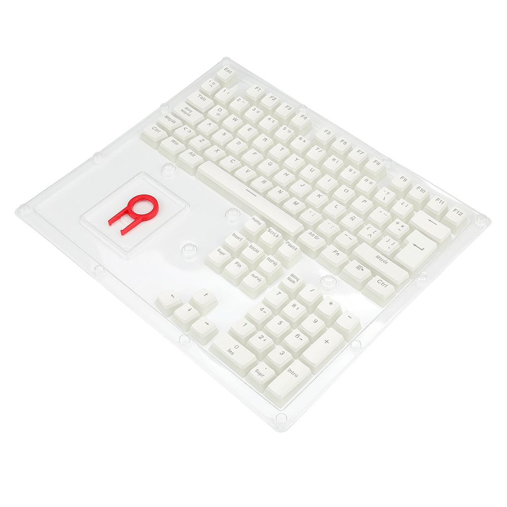 REDRAGON A130W-SP SCARAB WHITE, Keycaps de PBT tipo Pudding Blancas