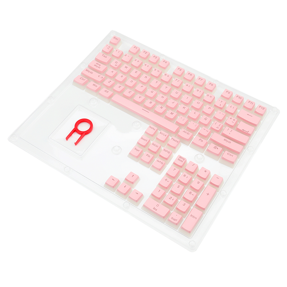 REDRAGON A130P-SP SCARAB PINK, Keycaps de PBT tipo Pudding color Rosa