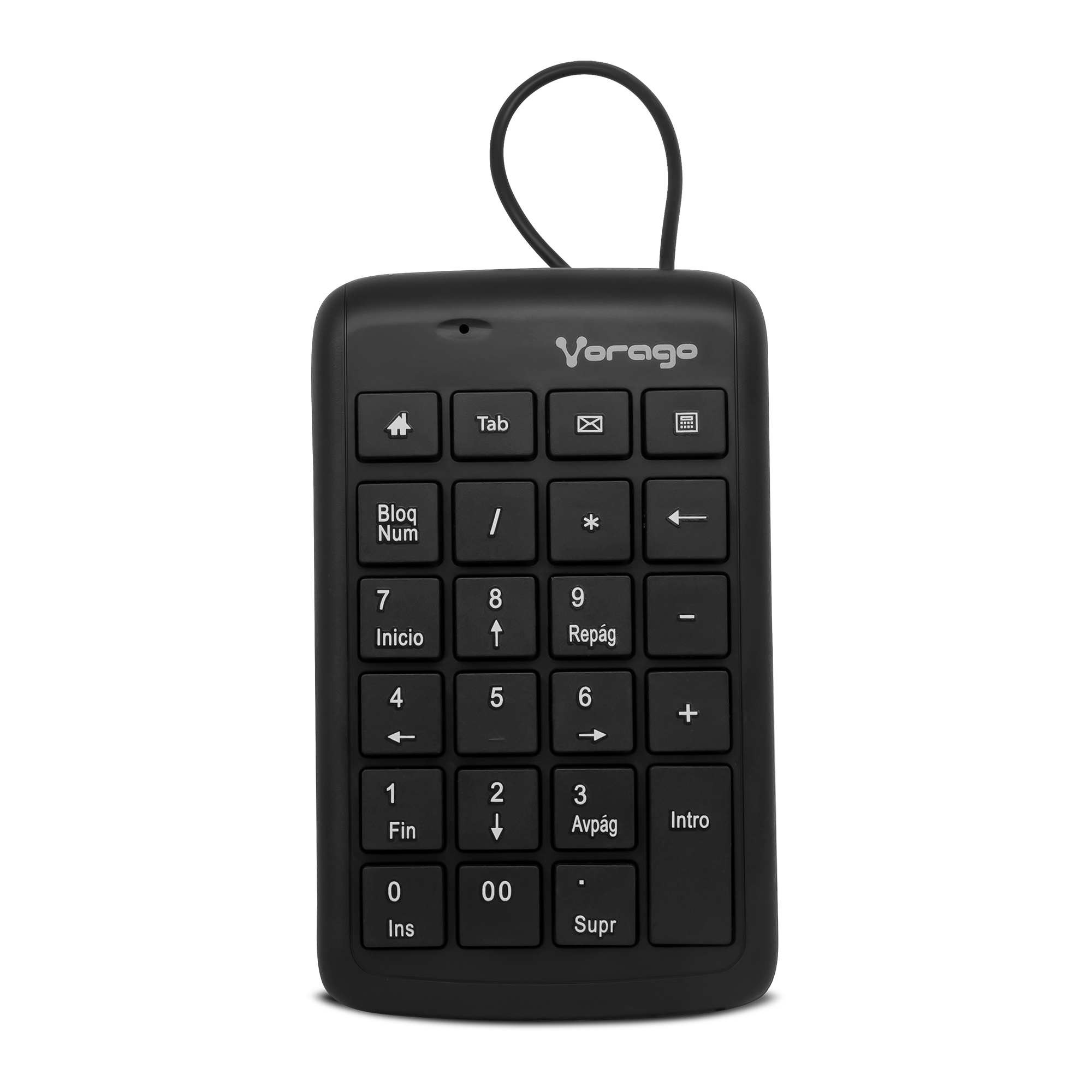 Vorago KB-105 teclado numérico Computadora portátil/PC USB Negro