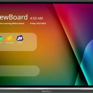 Viewsonic IFP5550-5A pantalla de señalización Panel plano interactivo 139,7 cm (55") LCD Wifi 400 cd / m² 4K Ultra HD Negro Pantalla táctil Procesador incorporado Android 11