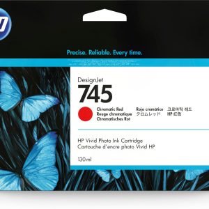 HP Cartucho de tinta Designjet 745 de 130 ml rojo cromático