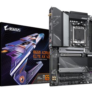 GIGABYTE B650 AORUS ELITE AX V2 Placa base - AMD Ryzen serie 9000, VRM de 12+2+2 fases, hasta 8000 MHz DDR5 (OC), 1xPCIe 5.0 + 2xPCIe 4.0 M.2, LAN 2,5 GbE, WIFI 6E, USB 3.2 Gen 2