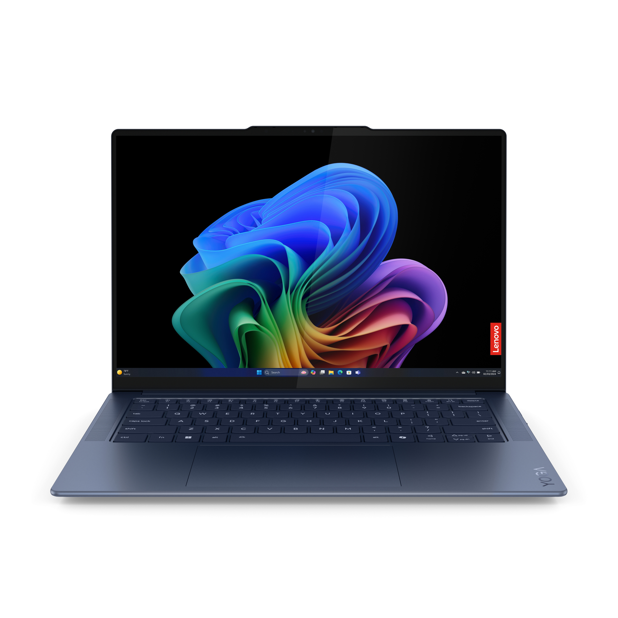 Lenovo Yoga Slim 7 14Q8X9 Copilot+ PC Qualcomm Snapdragon X1E-78-100 Computadora portátil 36.8 cm (14.5") Pantalla táctil 3K 32 GB LPDDR5x-SDRAM 1 TB SSD Wi-Fi 7 (802.11be) Windows 11 Home Español Azul