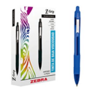 Zebra 7520-01 bolígrafo Azul Bolígrafo de punta retráctil con pulsador Medio 12 pieza(s)