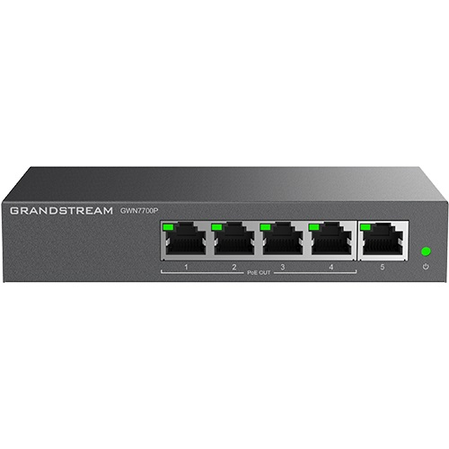 Grandstream Networks GWN7700P dispositivo de redes No administrado Gigabit Ethernet (10/100/1000) Energía sobre Ethernet (PoE) Negro