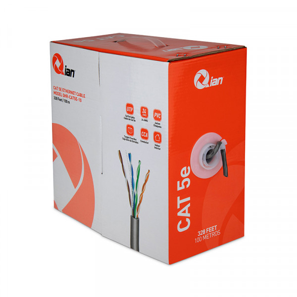 Qian QHR-CAT5E-10 cable de red Gris 100 m U/UTP (UTP)