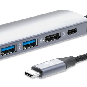Manhattan Estación Docking USB-C con Hub, 6 en 1