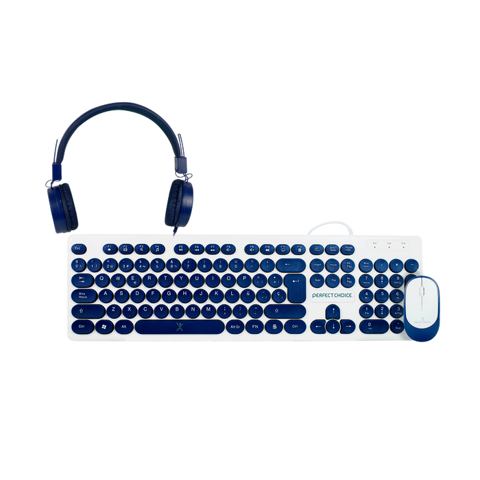 Perfect Choice PC-201731 teclado Ratón incluido Hogar USB Azul