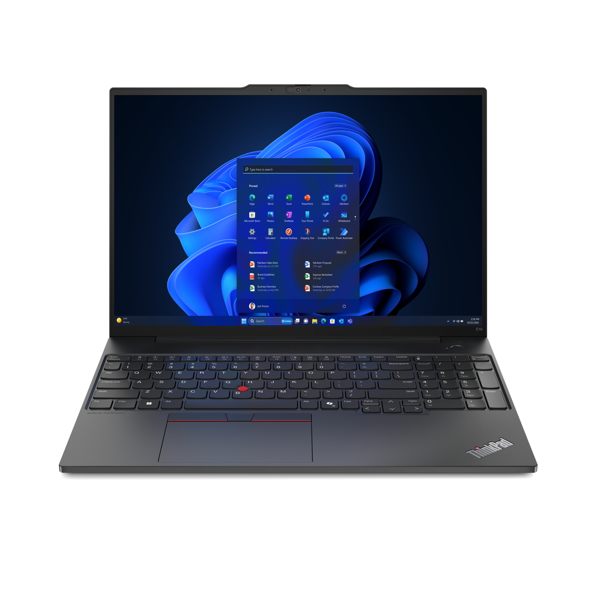 Lenovo ThinkPad E16 Gen 2 (Intel) Intel Core Ultra 5 125U Computadora portátil 40.6 cm (16") WUXGA 16 GB DDR5-SDRAM 512 GB SSD Wi-Fi 6E (802.11ax) Windows 11 Pro Español Negro