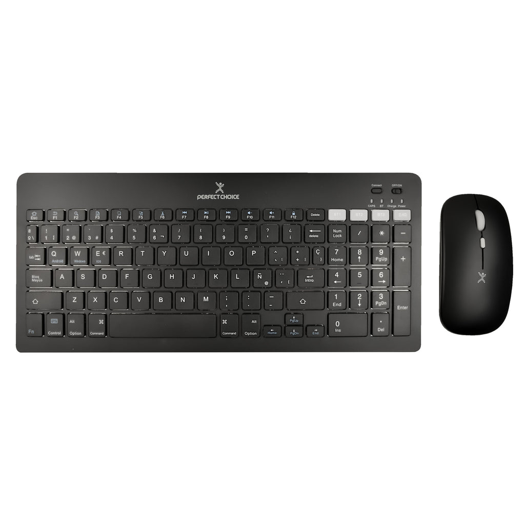 Perfect Choice PC-201373 teclado Ratón incluido Universal RF inalámbrico + bluetooth Negro