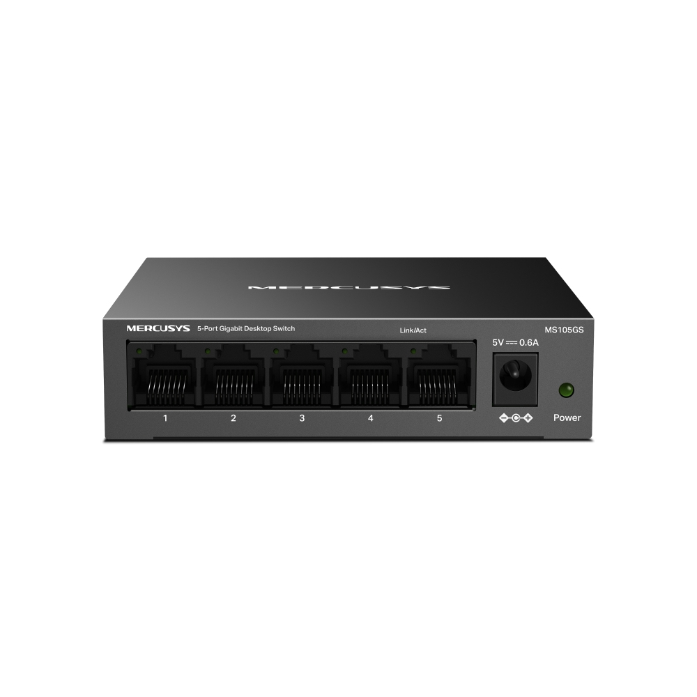 Mercusys MS105GS dispositivo de redes No administrado Gigabit Ethernet (10/100/1000) Negro