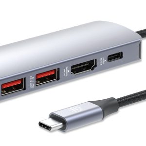 Manhattan Estación Docking USB-C con lector de tarjetas, 7 en 1