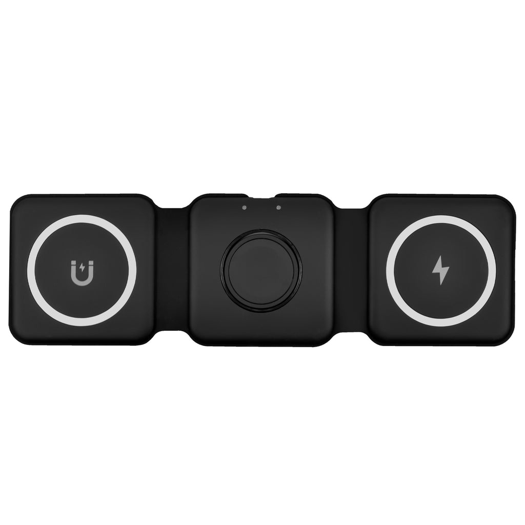 Perfect Choice PC-241034 cargador de dispositivo móvil Audífonos, Smartphone, Reloj inteligente Negro USB Cargador inalámbrico Carga rápida Interior