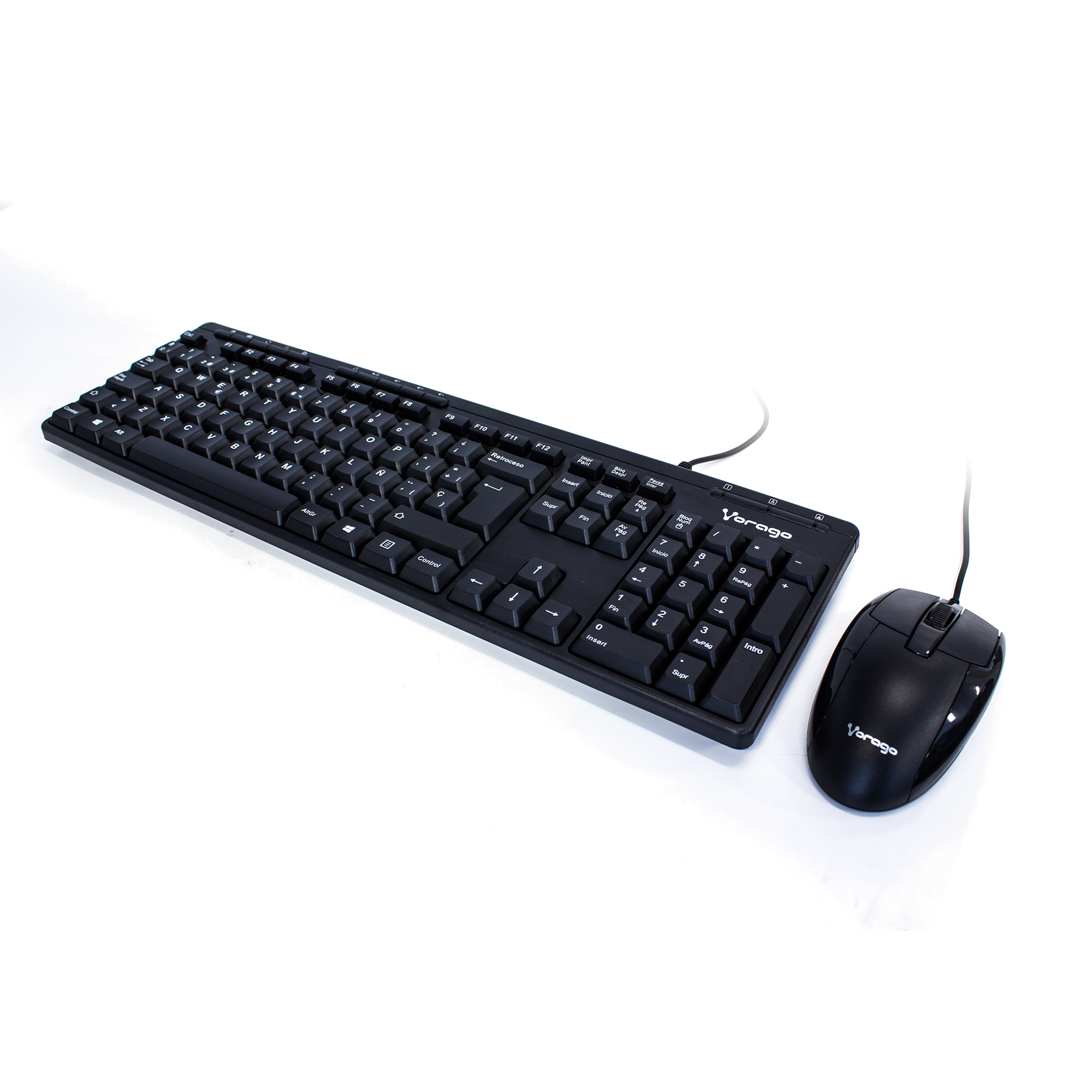 Vorago KM-104 teclado Ratón incluido Universal USB QWERTY Español Negro