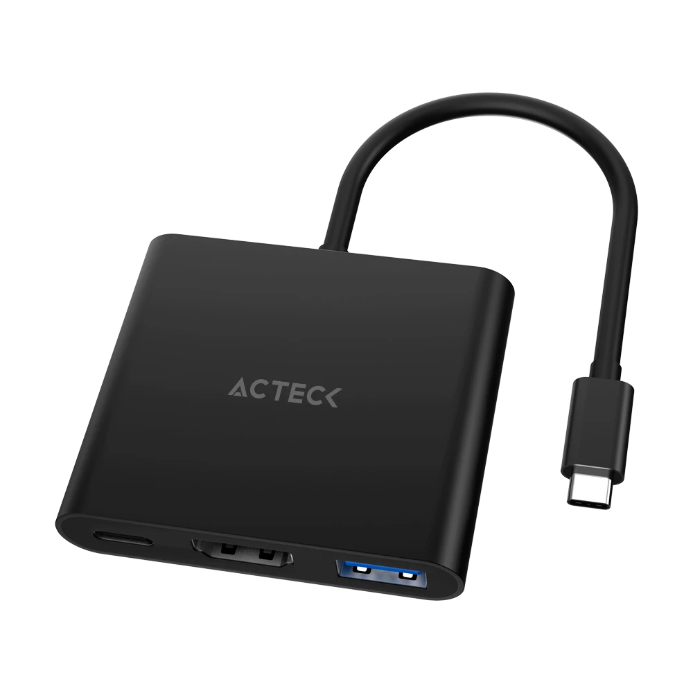 Acteck Shift Plus AH445 Alámbrico USB 3.2 Gen 1 (3.1 Gen 1) Type-C Negro