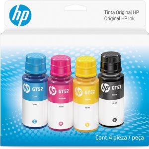 HP Combo de botella de tinta GT53/GT52, pack de 4