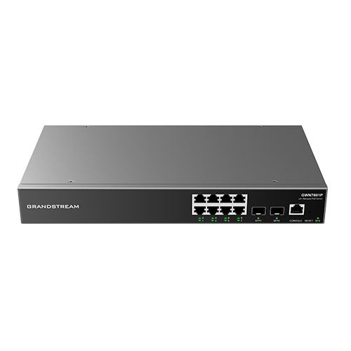 Grandstream Networks GWN7801P dispositivo de redes Gestionado L2+ Gigabit Ethernet (10/100/1000) Negro