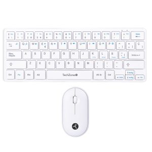 TechZone TZACCBI04 teclado Ratón incluido Hogar RF inalámbrico QWERTY Blanco