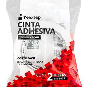 Nextep NE-607S cinta adhesiva de papelería o oficina 65 m Blanco 2 pieza(s)
