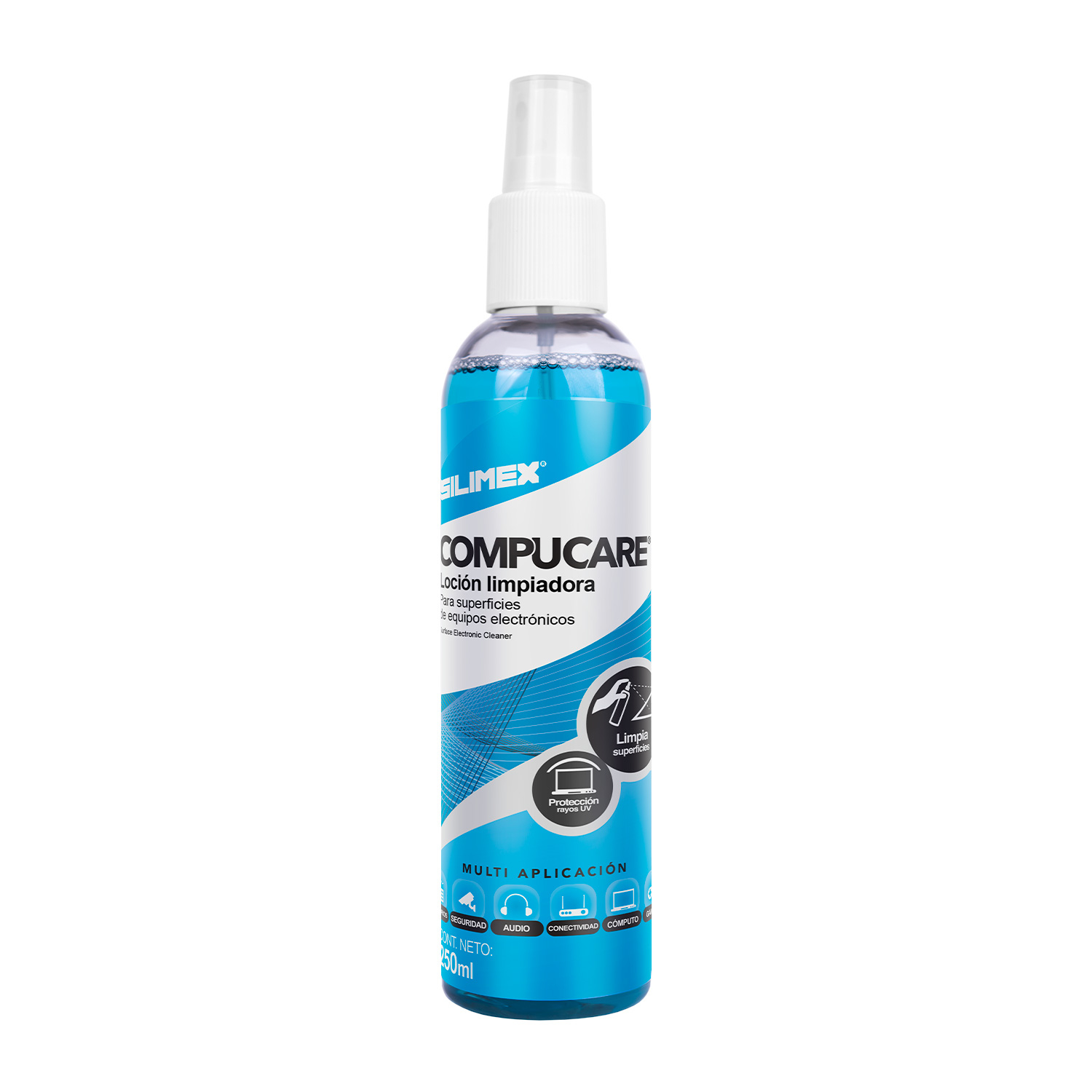 Silimex Compucare Computadora portátil, PC Espray para limpieza de equipos 250 ml