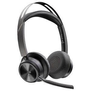Poly Auriculares Voyager Focus 2 USB-C-C con certificación Microsoft Teams + adaptador USB-C/A