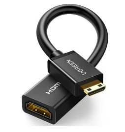 Ugreen 15845 cable HDMI 0.22 m HDMI tipo C (Mini) HDMI Tipo A (Estándar) Negro