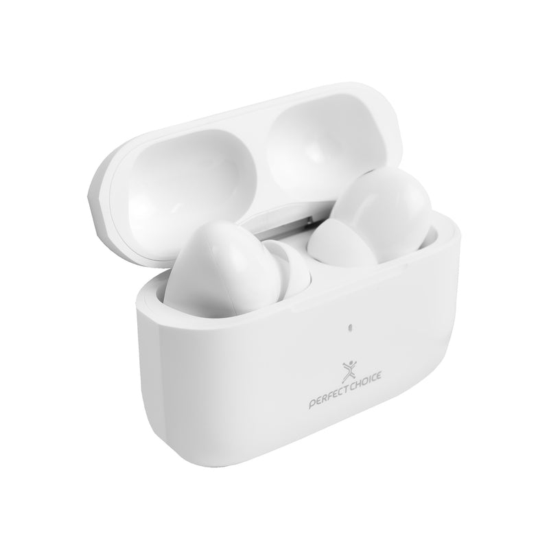 Perfect Choice PC-117193 auricular y casco Auriculares True Wireless Stereo (TWS) Dentro de oído Llamadas/Música/Deporte/Uso diario Bluetooth Blanco